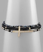 Cross Beaded Bracelet Bundle